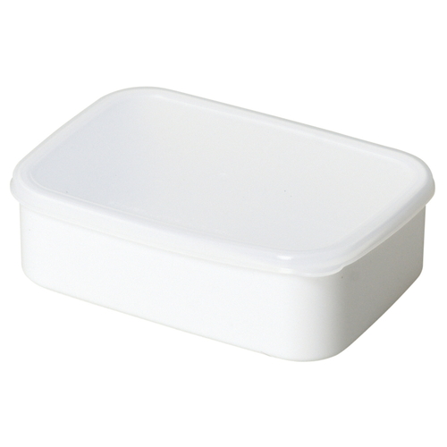 保存容器　キッチンスマイル　長方形　Lサイズ　1個　Sサイズ　2個セット 透明なプラスチック容器が整然と並び、異なるサイズ感が目を引く様子。