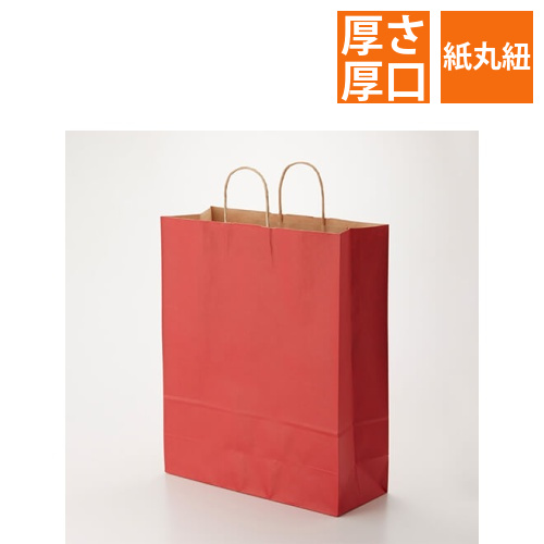 手提げ紙袋（赤・丸紐・幅380×マチ150×高さ500mm）画像
