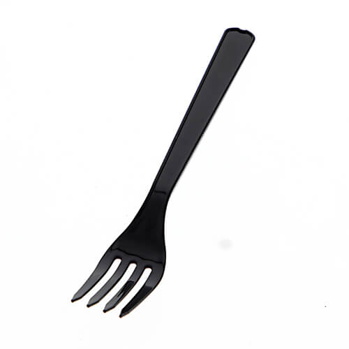 HEIKO プラスチックフォーク 16cm 個包装 黒 100本画像