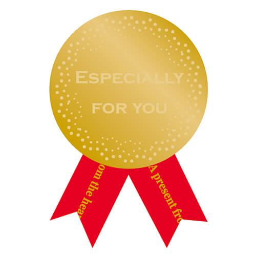 シール４０×６０エスペシャリーリボン赤画像