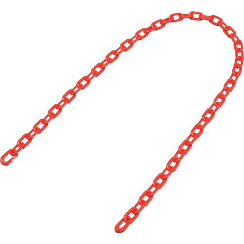 ﾌﾟﾗｽﾁｯｸﾁｪｰﾝ 赤 PT-612R 長さ1.2m 線径6mmφ ﾎﾟﾘｴﾁﾚﾝ 1本画像