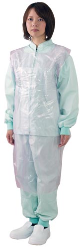 ポリエチレンエプロン　エコノミー　５０枚入　ピンク画像