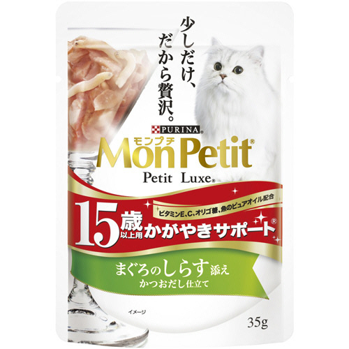 ﾓﾝﾌﾟﾁﾌﾟﾁﾘｭｸｽﾊﾟｳﾁ15歳以上 まぐろのしらす添え 35g 1ｾｯﾄ(12ﾊﾟｯｸ)画像