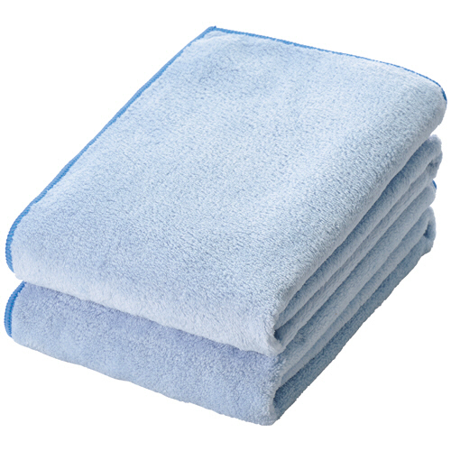 ﾏｲｸﾛﾌｧｲﾊﾞｰﾌｪｲｽﾀｵﾙ ｼｪﾘｰｶﾗｰ ﾌﾞﾙｰ 1ﾊﾟｯｸ(2枚)画像