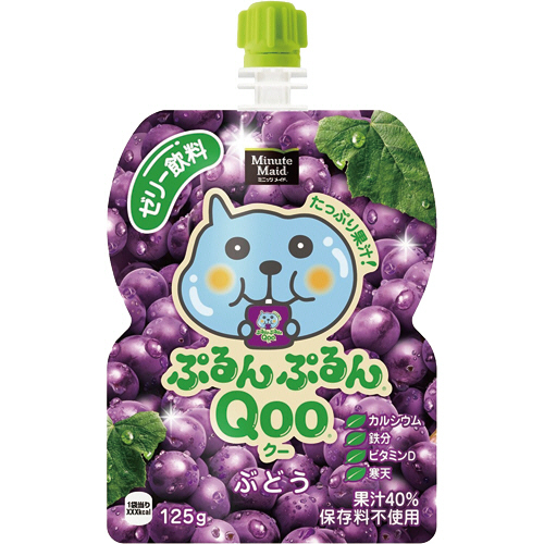 ﾐﾆｯﾂﾒｲﾄﾞ ぷるんぷるんQoo ぶどう 125gﾊﾟｳﾁ 1ｾｯﾄ(30個)画像