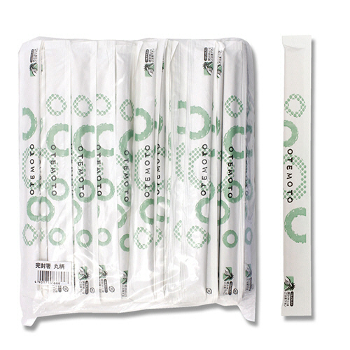 割箸 ｱｽﾍﾟﾝ元禄箸 紙完封 丸柄 1ｾｯﾄ(4000膳:100膳×40ﾊﾟｯｸ)画像