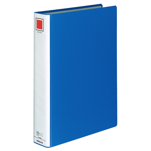 ﾁｭｰﾌﾞﾌｧｲﾙ(ﾛﾝｸﾞﾎﾞﾃﾞｨとじ具)片開き B4ﾀﾃ 40mmとじ 背幅69mm 青 1ｾｯﾄ(8冊)画像
