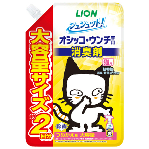 ｼｭｼｭｯﾄ! ｵｼｯｺ･ｳﾝﾁ専用 消臭剤 猫用 つめかえ用 大容量 480ml 1ﾊﾟｯｸ画像