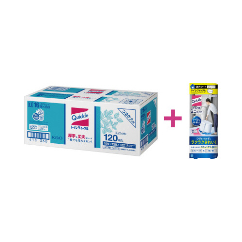 トイレクイックル１２０枚＋クイックルミニワイパー画像