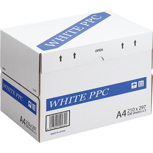 ＷＨＩＴＥ　ＰＰＣ　Ａ４　１箱（５００枚×５冊）