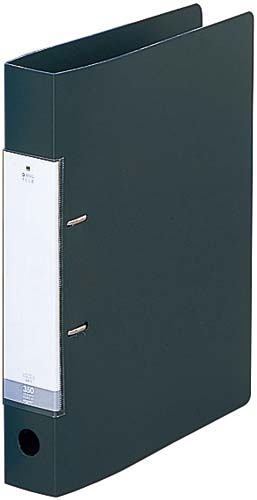 Ｄリング２穴ファイル　黒Ａ４縦背幅４６ｍｍ１０冊