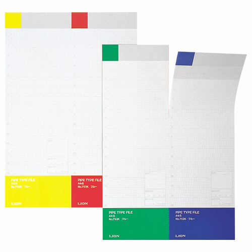 ﾊﾟｲﾌﾟ式ﾌｧｲﾙ No.743K用背紙 A4ﾀﾃ 1ﾊﾟｯｸ(5枚)