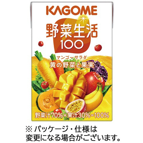 野菜生活100 ﾏﾝｺﾞｰｻﾗﾀﾞ 100ml 紙ﾊﾟｯｸ 1ｾｯﾄ(60本:30本×2ｹｰｽ)画像