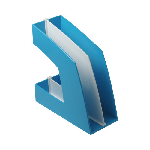 ファイルボックス仕切板付　Ａ４縦ライトブルー１０個画像