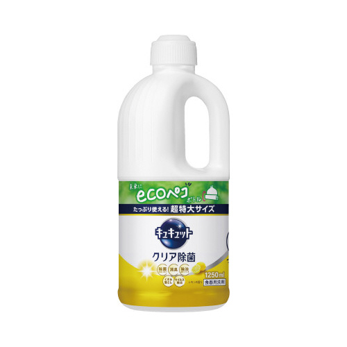 キュキュット　クリア除菌レモン詰替１２５０ｍｌ×６画像