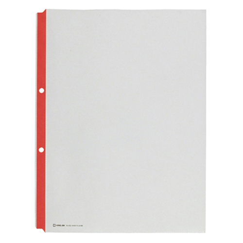 ｶﾗｰｶﾞｰﾄﾞﾎﾟｹｯﾄ A4ﾀﾃ 2穴 赤 1ｾｯﾄ(100枚:10枚×10ﾊﾟｯｸ)画像