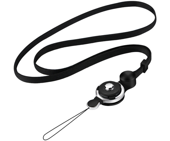 ネックストラップ ワンタッチ着脱式 ブラック画像