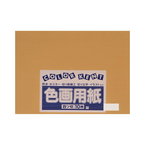 再生色画用紙　四切　うすちゃ　１０枚画像
