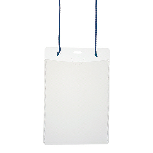 ｲﾍﾞﾝﾄ用 吊り下げ式 名札 はがきｻｲｽﾞ ﾌﾞﾙｰ 1ﾊﾟｯｸ(50個)