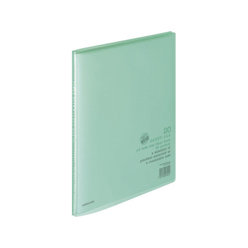 クリヤーブックキャリーオール固定Ａ４ワイド２０Ｐ緑画像