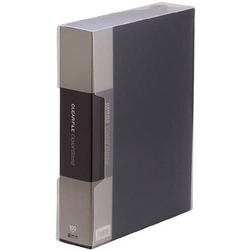 カラーベース固定式　Ａ４縦１００ポケット　黒×１０画像