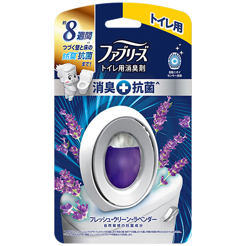 ﾌｧﾌﾞﾘｰｽﾞW消臭 ﾄｲﾚ用消臭剤+抗菌 ﾌﾚｯｼｭ･ｸﾘｰﾝ･ﾗﾍﾞﾝﾀﾞｰ 6.3ml 1個画像