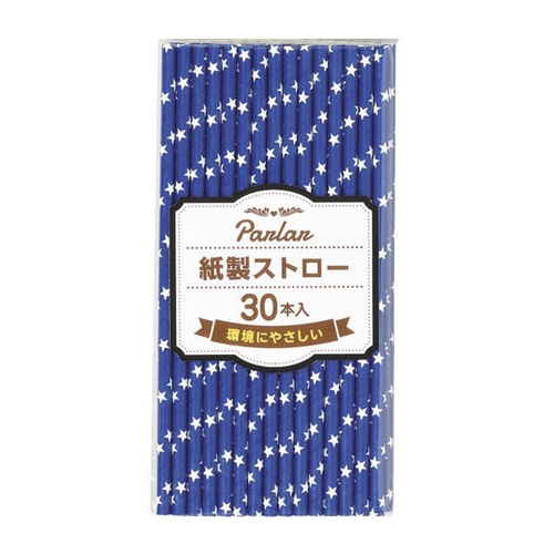 ストロー 30本入り パーラー 紙製 スター画像