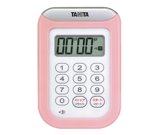 デジタルタイマー 丸洗いタイマー100分計 ピンク画像