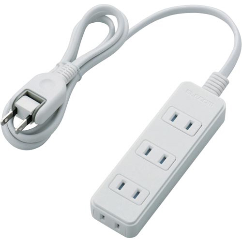 ほこり防止シャッタータップ　４個口　１ｍ　ホワイト画像