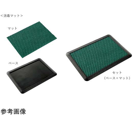 消毒マット #6セット(グリーン) 整然と並べられた緑色のマットが見える状態
