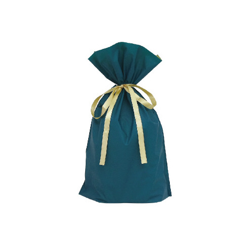 梨地ポリ巾着袋（底マチ付）ダークグリーンＳ２０枚画像