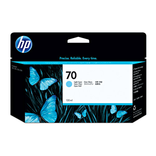 HP70 ｲﾝｸｶｰﾄﾘｯｼﾞ ﾗｲﾄｼｱﾝ 130ml 顔料系 C9390A 1個画像