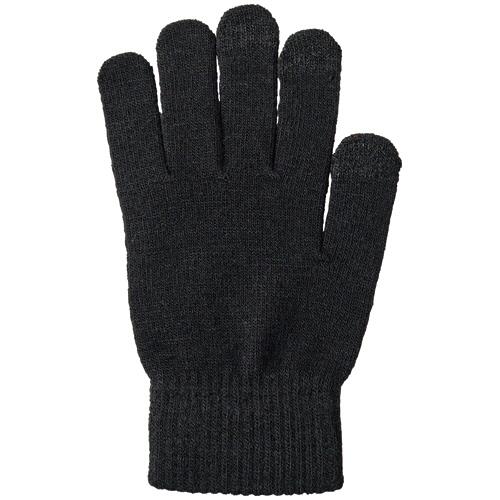 抗菌防臭のびのびｽﾏﾎ対応手袋 ﾌﾞﾗｯｸ 1双