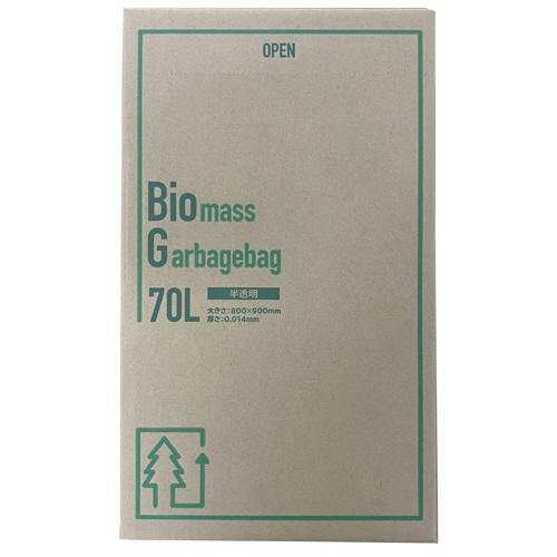 ﾊﾞｲｵﾏｽ素材配合ｺﾞﾐ袋 半透明 70L 1箱(100枚)画像