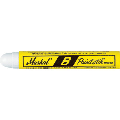 Markal　工業用マーカー　ペイントスティック　B　白　1本画像