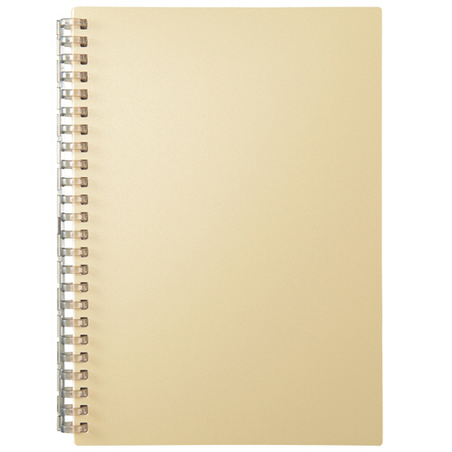 Mutual ｵｰﾌﾟﾝﾘﾝｸﾞﾉｰﾄ A5ﾀﾃ 24穴 5mm方眼罫 ﾘｰﾌ50枚付属 ﾏｯﾄｲｴﾛｰ 1冊画像