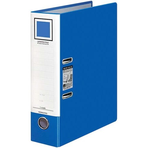 レバッチファイル　Ａ４縦　背幅７６ｍｍ　青　５冊画像