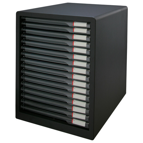 ﾚﾀｰｹｰｽ A4ﾀﾃ ｽﾘﾑ16段 ﾀﾞｰｸｸﾞﾚｰ 1台画像