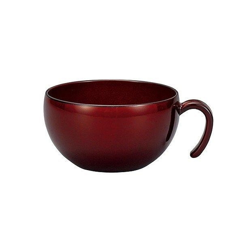 汁椀 赤溜 持ち手付き クリーンコート加工 270ml 食器 山中塗画像