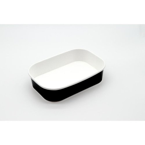 弁当容器 650ml 角型紙容器 黒 日本デキシー [ケース販売]