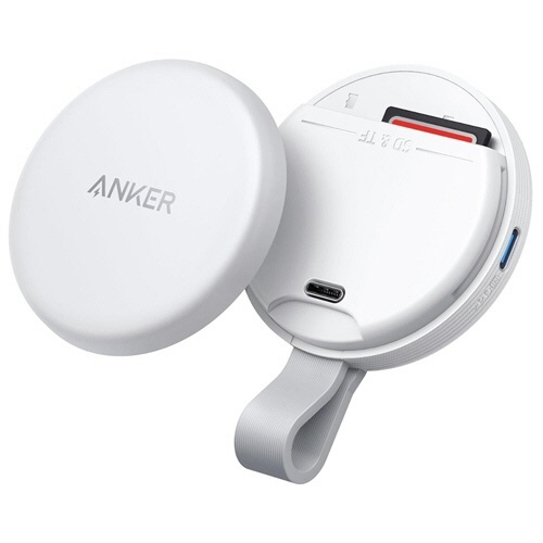 ANKER　MagGo　USB-C　カードリーダー(3-in-1　10Gbps)　PD対応　ホワイト　1個画像