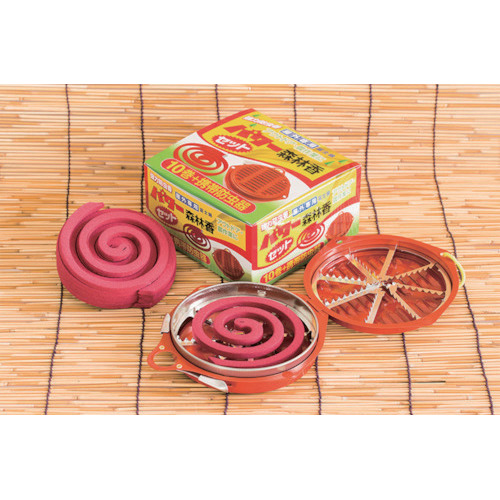 児玉兄弟商会　虫よけ線香　富士錦パワー森林香１０巻＋携帯防虫器セット画像