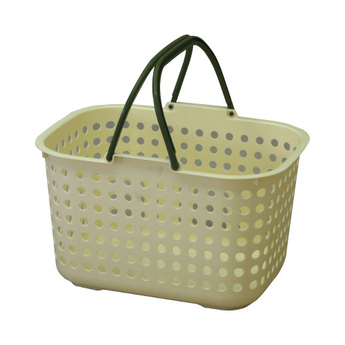 ドットバスケット浅型クリーム画像