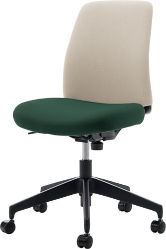 オプティローチェア　背Ｈブラウン　座Ｄグリーン黒脚