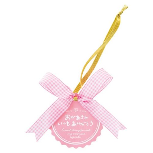贈答用飾り 母ノ日ワンタッチタッグ付ゴムリボン-2 ピンク(20個) ヘッズ
