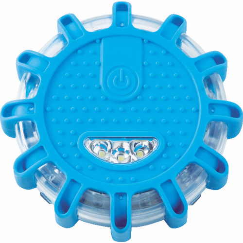 電池式LED警告灯 青色 1個画像