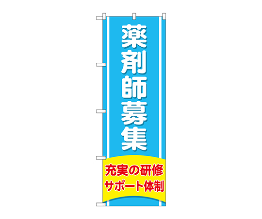 のぼり 薬剤師募集充実の研修画像