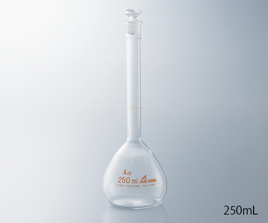 高精度メスフラスコ 白 200mL　検査成績書付画像