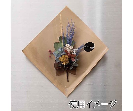 片面透明バーガー袋 18-18 未晒無地 100枚入 透明な素材で構成された、無地の袋が並んでいる様子