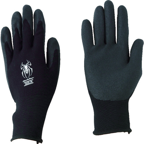 塩ﾋﾞ背抜き手袋 ｽﾊﾟｲﾀﾞｰ ﾌﾞﾗｯｸ LL 1P 1双画像